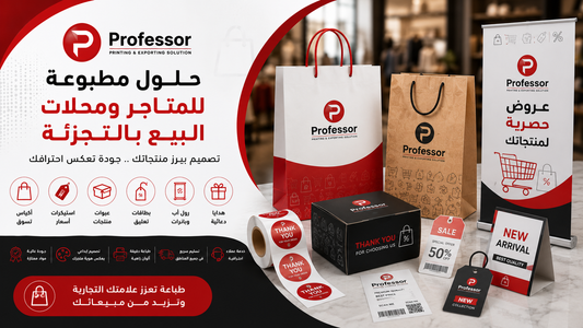 حلول الطباعة والدعاية للمتاجر ومحلات البيع بالتجزئة في مصر - البروفيسور للطباعة والدعاية والإعلان