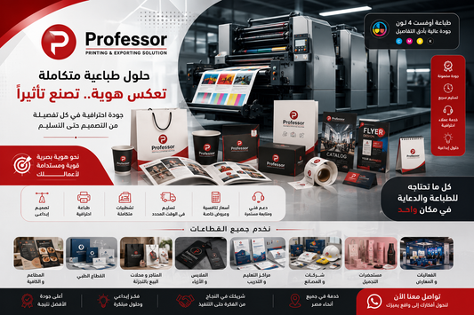 شركة طباعة ودعاية وإعلان في المهندسين - البروفيسور للطباعة والدعاية والإعلان